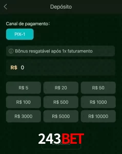 deposits 243BET