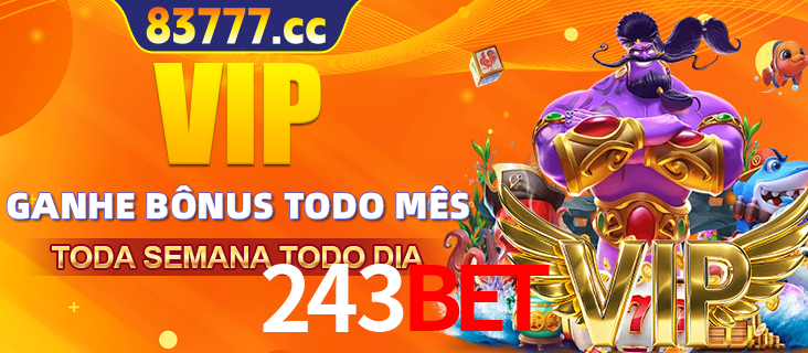 Banner promocional do 243bet oferecendo 100% de recompensas adicionais contínuas para quem fizer o login diário (Daily sign-in), com um mascote de coelho.