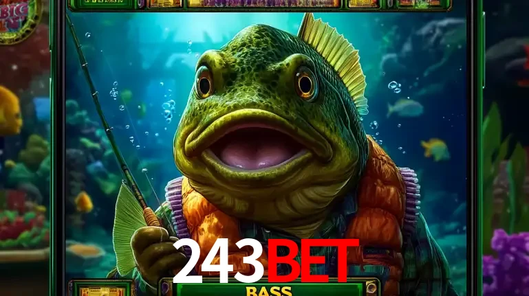 Personagem de peixe pescador do popular jogo de slot com tema de pescaria, uma das emocionantes opções de caça-níqueis para jogar e ganhar no cassino 243bet.